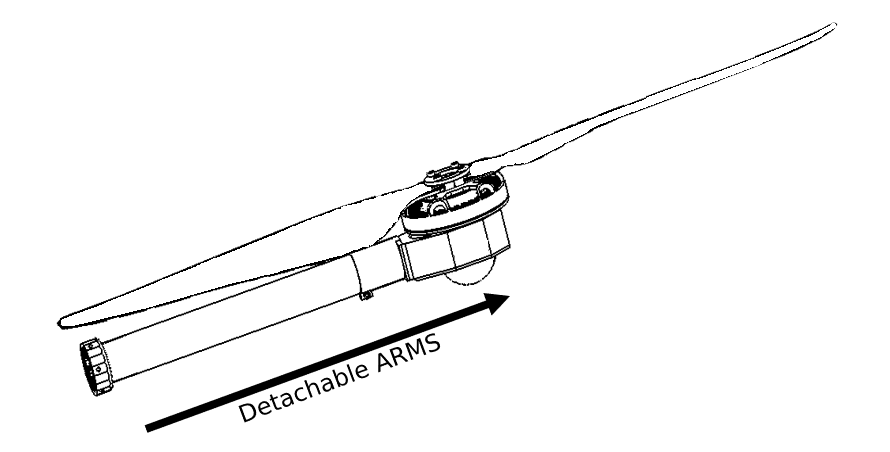 Detachable drone arm